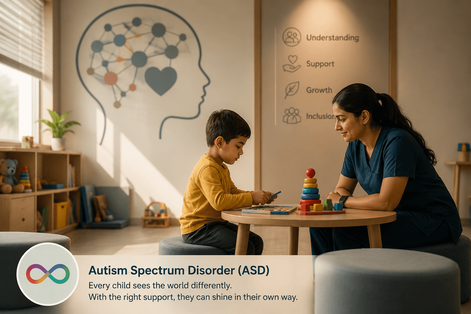 Child with autism receiving therapy at Meditron, Vijayawada